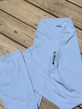 OFFLINE Aerie Blue Flare Yoga Pants XS Clean Girl Pilates Athleisure 3748